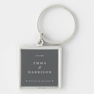 Personalized Wedding Keychain Written in the Stars
