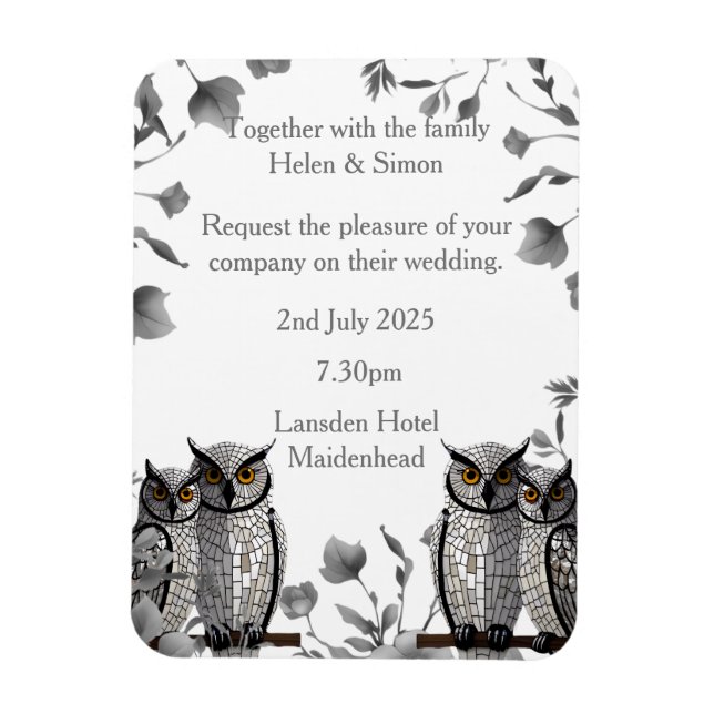 Personalized Wedding  Magnet (Vertical)