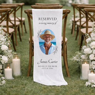 Personalized Wedding Memorial Photo Chair Banner Short Table Runner