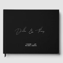 Personalized Wedding Modern Minimalist Black White