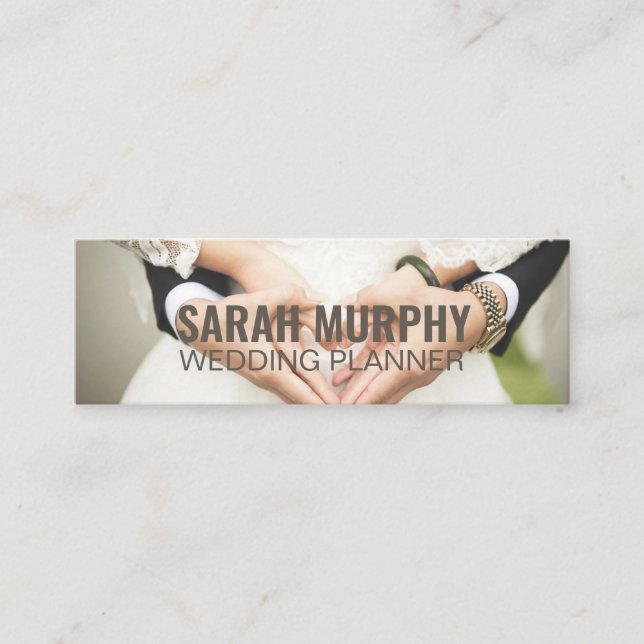 Personalized "Wedding Planner" Social Media Mini Business Card (Front)