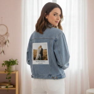 Personalized Wedding Polaroid Photo Denim Jacket