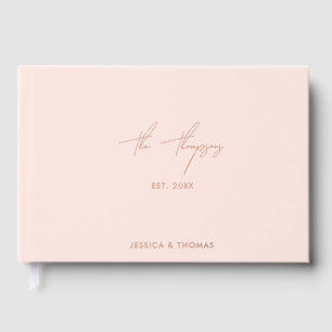 Personalized Wedding Reception Signing Book Pink