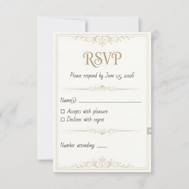 Personalized Wedding RSVP Card – 3.5x5 Printable (Front)