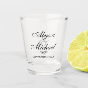 Personalized Wedding Shot Glass   Wedding Favors