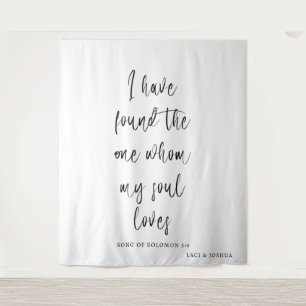 Personalized Wedding Tapestry Backdrop with Names