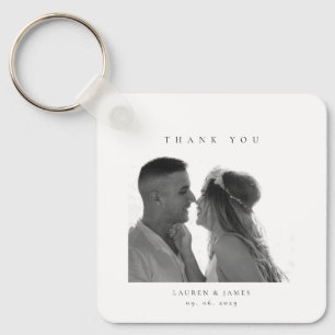 Personalized Wedding Thank You Photo Key Ring