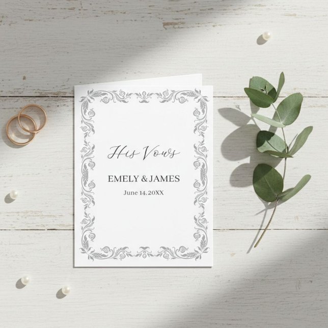  Personalized Wedding Vow Card & Keepsake (Creator Uploaded)