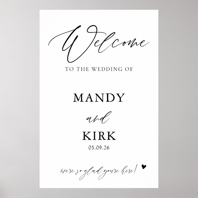 Personalized Wedding Welcome Sign Banner (Front)