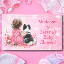 Personalized Welcome to our Baby Shower Pink