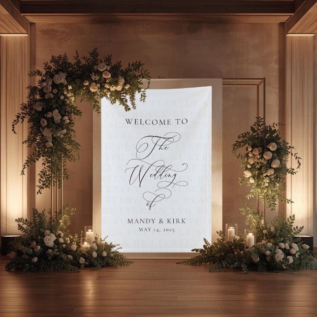 Personalized “Welcome to Our Wedding” Sign  (Personalized Welcome Wedding Sign)