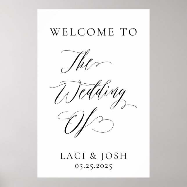 Personalized Welcome to Our Wedding Sign | Custom  (Front)
