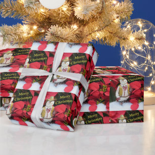 Personalized Western Snowman's Wrapping Paper Roll