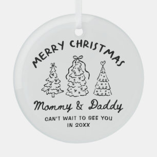 Personalized Whimsical Baby Announcement Ornament