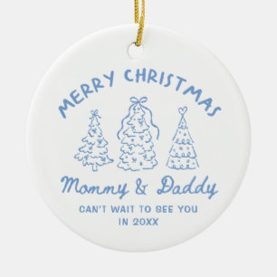Personalized Whimsical Baby Announcement Ornament
