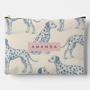 Personalized Whimsical Charming Dalmatian Pattern Accessory Pouch
