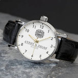 Personalized white black Custom name monogram<br><div class="desc">Personalized white black Custom name monogram Watch Wedding Gift for Groom, Watch For Groom, Anniversary Gift for Men, Groom Gift From Bride, Gift For Husband, Engraved Gift For Groom Boyfriend Watch Gift, Personalized Watch, Gift for Him, Anniversary Gift, Mens Wrist Watch, Graduation Gift, Custom Watch, Husband Gift, Wedding Gift for...</div>
