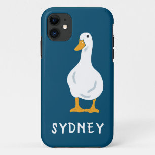 Personalized White Duck Illustration Case-Mate iPhone Case