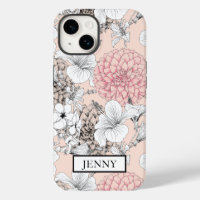 PERSONALIZED WHITE FLORAL WILDFLOWER IPHONE 14