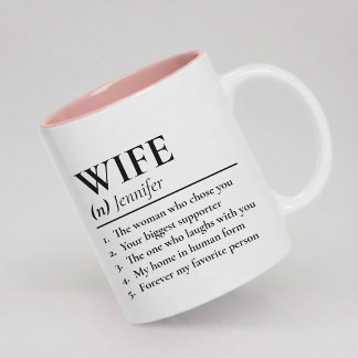 Personalized Wife Definition Mug Newlyweds Gift