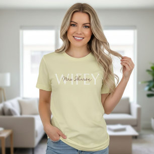 Personalized Wife T-shirt Custom Last Name Shirt 