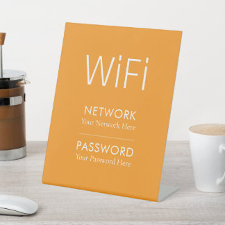 Personalized WiFi Password Pedestal Sign