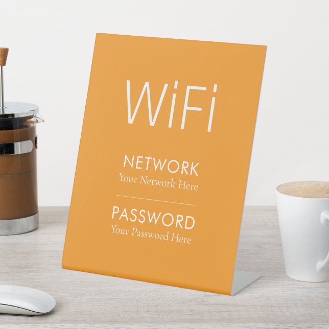Personalized WiFi Password Pedestal Sign  (In SItu)