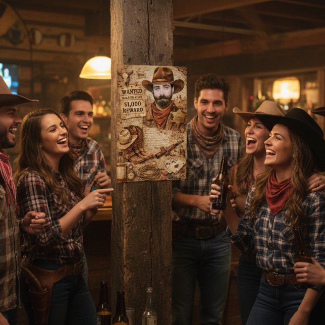 Personalized Wild West Wanted Cowboy Poster (Creator Uploaded)