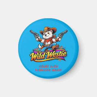 Personalized Wild Westie Cowboy Dog Magnet