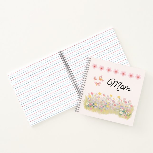 Personalized Wildflower Butterfly Spiral Notebook (Inside)