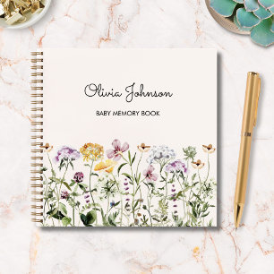 Personalized Wildflower Garden Baby Memory Book