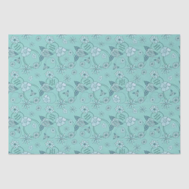 Personalized Wildflower Gift  Tissue Paper (Front)