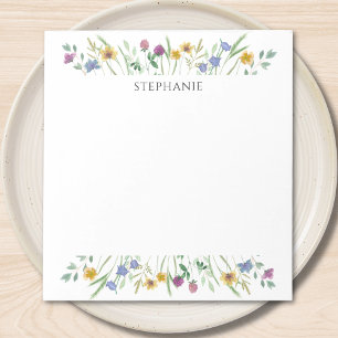 Personalized Wildflower Notepad