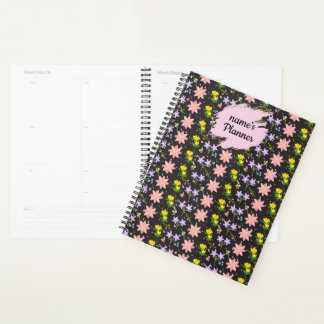 Personalized Wildflower Pattern Spiral Notebook Pl Planner