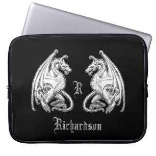 Personalized Winged Dragons Laptop Sleeve