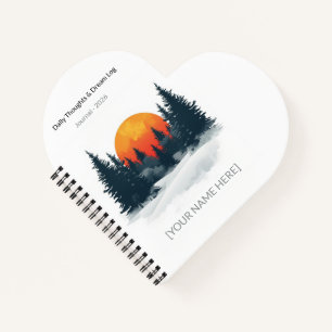 Personalized Winter Forest Watercolor Notebook