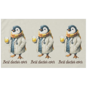 Personalized Winter Penguin “Best Doctor Ever” Tablecloth