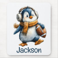 Personalized Winter Penguin Football Kid