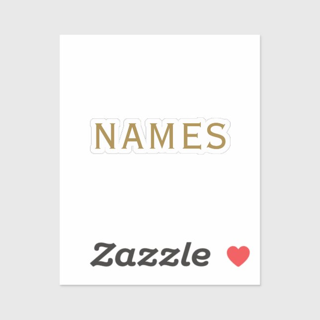 Personalized With Last Name or Nickname on Them (Sheet)