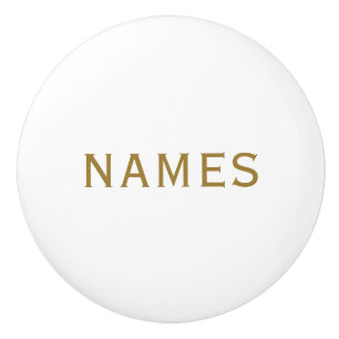 Personalized With Last Name or Nickname on Them Ceramic Knob