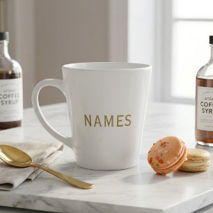 Personalized With Last Name or Nickname on Them Latte Mug