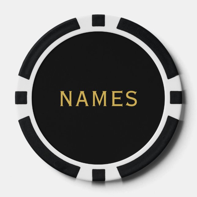 Personalized With Last Name or Nickname on Them Poker Chips (Front)