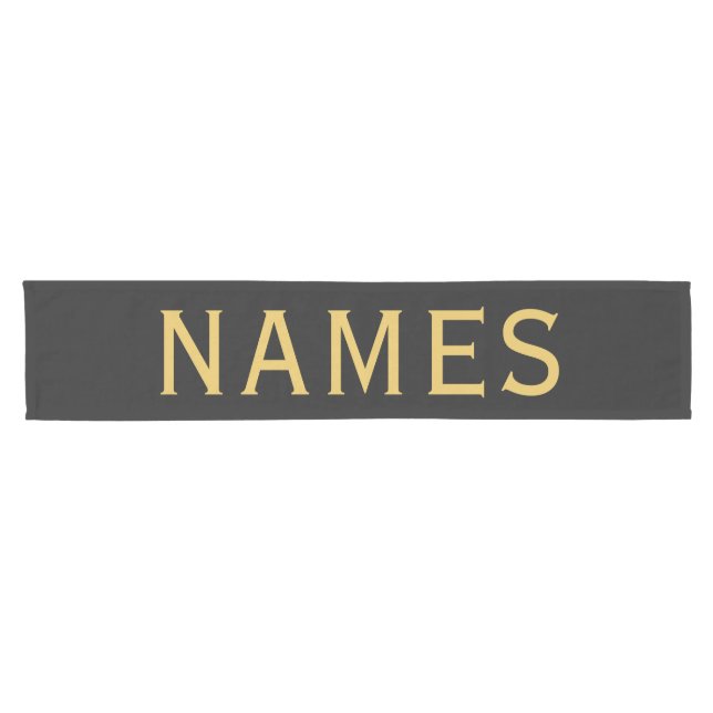 Personalized With Last Name or Nickname on Them Short Table Runner (Horizontal)