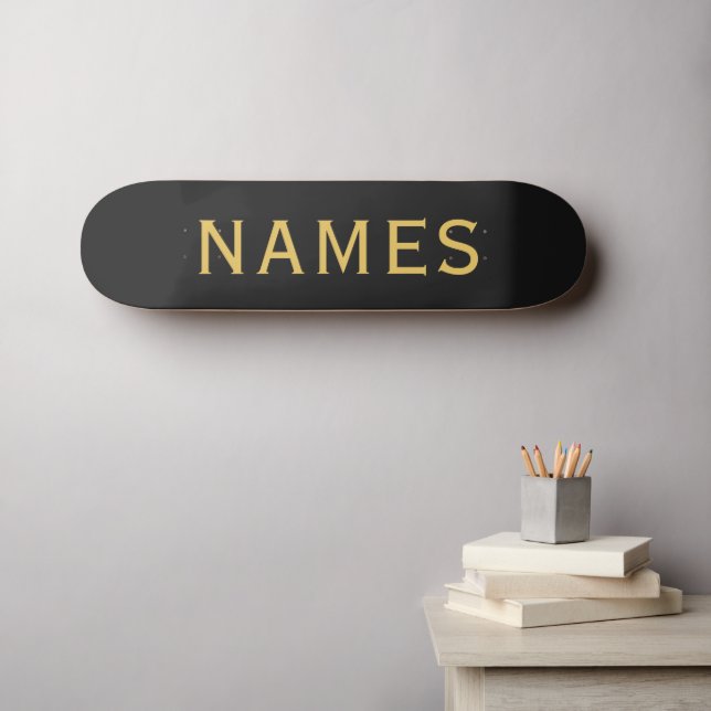 Personalized With Last Name or Nickname on Them Skateboard (Wall Art (Horz))