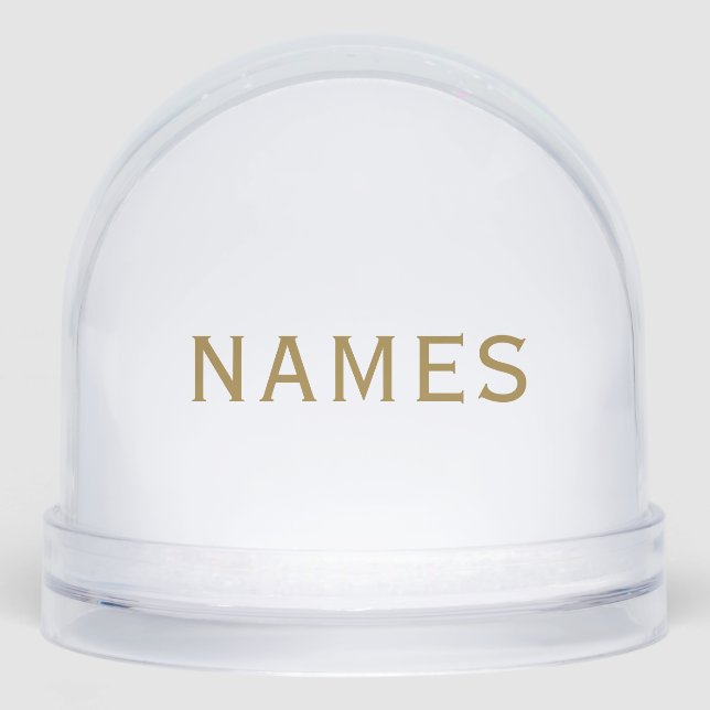 Personalized With Last Name or Nickname on Them Snowglobe (Front)
