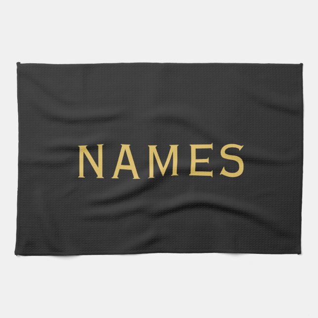 Personalized With Last Name or Nickname on Them Tea Towel (Horizontal)
