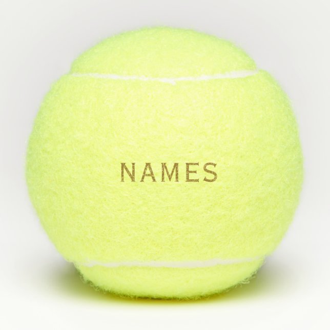 Personalized With Last Name or Nickname on Them Tennis Balls (Front)