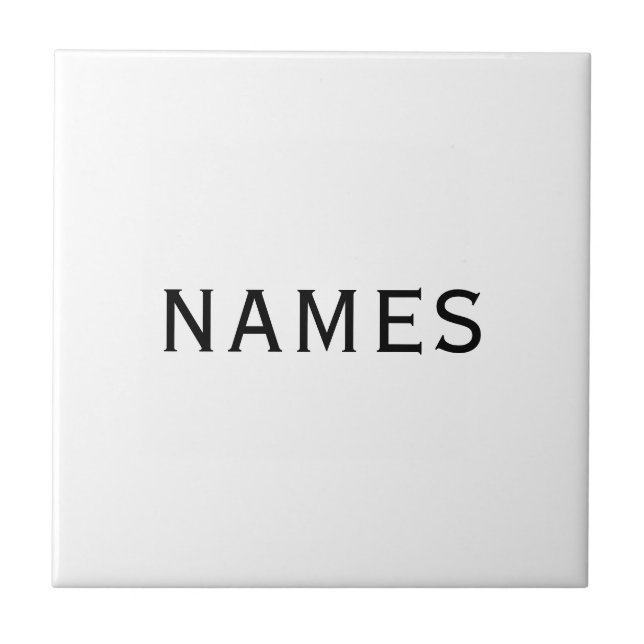 Personalized With Last Name or Nickname on Them Tile (Front)