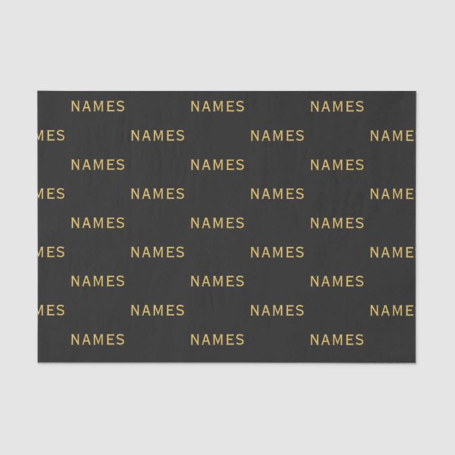 Personalized With Last Name or Nickname on Them Tissue Paper (Front)