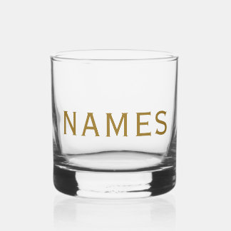 Personalized With Last Name or Nickname on Them Whiskey Glass